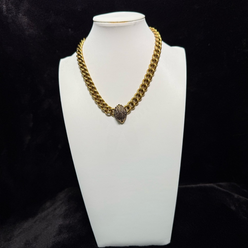 🐦✨ Kurt Geiger Gold Eagle Head Statement Necklace